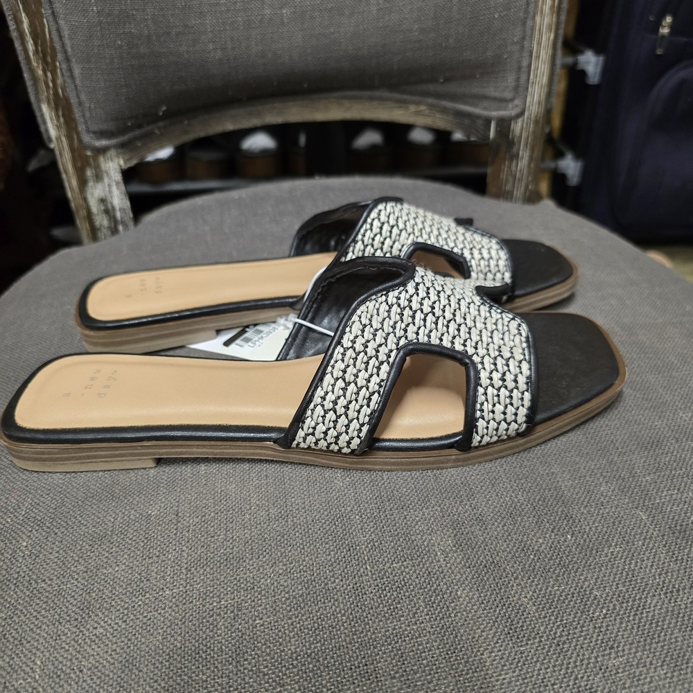 Women's Nina Sandals with Memory Foam Insole A New Day™ Onyx Size 9.5 - Picture 4 of 6